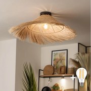 Brilagi - LED felületre szerelt csillár CERIA BOHO 1xE27/40W/230V átmérő 100 cm rattan