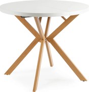 Kihúzható étkezőasztal 90–190 cm méretben, fehér/tölgy színben LUGO