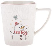 Fehér porcelán bögre karácsonyi mintával 380 ml Snowman – Dakls