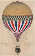 Plakát E. Hamelin - Heißluftballon Le Tricolore