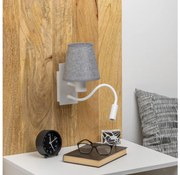 Brilagi - LED Fali lámpa NUBILA 1xE27/25W/230V + LED/3W fehér/szürke