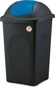 Multipat billenőfedeles szemetes kuka, műanyag, kék billenő fedővel, 60L
