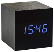 Ébresztőóra "Cube Click", fekete / kék - Gingko