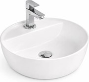 MONTERO 40 || Pultra helyezhető mosdókagyló, kerámia, fehér, lekerekített
