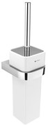 NIMCO NK 30094K-26 - Falra szerelhető WC kefe NIKAU fehér/fényezett króm