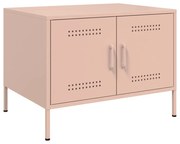 rózsaszín acél dohányzóasztal 68 x 50 x 50,5 cm