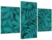 Kép - Türkiz levelek (90x60 cm)