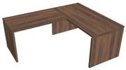 Verno ergonomikus asztal 160 x 200 cm, bal, dió