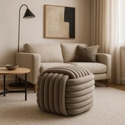 Pufa Pleciona MAGMA Beżowa Welurowa