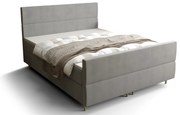 Franciaágy  Boxspring 140 cm Flu plus (szürke) (matraccal és tárolóhellyel). 1046574