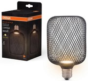 LED Izzó DECOR FLAT E27/3,5W/230V 2700K fekete - Osram