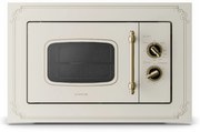 Klarstein Victoria 20, beépített mikrohullámú sütő, 20 l, 800 W, grill: 1000 W, elefántcsont