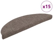 15 db öntapadós lépcsőszőnyeg 65 x 21 x 4 cm bézs félkör alakú nagy