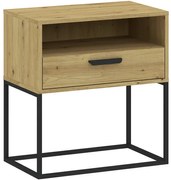 Éjjeliszekrény Fiókkal Tölgy Színben CADRO NR4 60 cm