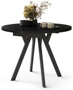 Mazzoni ALDO Fekete/fekete lábak - BŐVÍTHETŐ KEREK ASZTAL Y ALAKÚ LÁBAKKAL LOFT/IPARI STÍLUSÚ NAPPALIBA/ÉTKEZŐBE