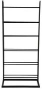 Fekete fém bortartó polcos állvány, palackok száma 5 38x84,5x20 cm Single Floor – PT LIVING