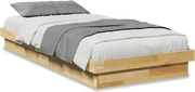 vidaXL tömör tölgyfa ágykeret matrac nélkül 90x190 cm