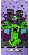 Minecraft Purple fürdőlepedő, strand törölköző 70x140cm