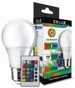 Zelux Led RGB A60 9W E27 Okos izzó távirányítóval