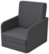 sötétszürke szövet kihúzható fekvőfotel