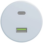 Kliklap - Retro USB aljzat A+C keret nélkül, kék