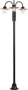Modern kültéri lámpa fekete rézzel 235 cm 3-lámpás IP44 - Munich