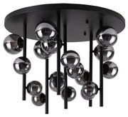 Ideal Lux - LED Csillár rúdon PERLAGE 18xG9/3W/230V átm. 70 cm fekete/füstös