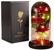 Örök rózsák üvegben LED világítással - Eternal Rose - 3 db