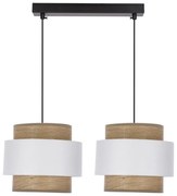 Csillár zsinóron FORNI 2xE27/40W/230V barna/fehér