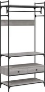 vidaXL szürke sonoma szerelt fa ruhásszekrény fiókokkal 89x39x184,5 cm