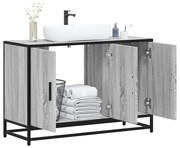 szürke sonoma szerelt fa fürdőszobai mosdószekrény 90x33x60 cm