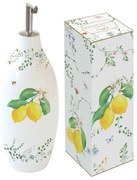 Porcelán citrom mintás olajkiöntő 300 ml díszdobozban Fleurs et Citrons