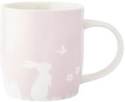 Altom Porcelánový hrnek Zajíc s motýlem, 360 ml,růžová