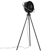 Álló ventilátor állványon fekete, LED-del, 3 fokozatú fényerő-szabályozóval és állítható - Marleen