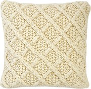 Párnahuzat Leeds 45x45 négyzet, krémszínű - Sander