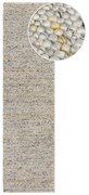 Krémszínű kézi szövésű gyapjúkeverék futószőnyeg 60x230 cm Minerals – Flair Rugs