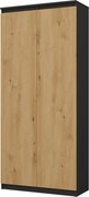 MIX RS-80 Bily gardróbszekrény, antracit-tölgy