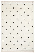 Boho Dots fehér-fekete szőnyeg, 120 x 170 cm - Think Rugs