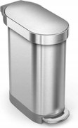 simplehuman Slim Szemeteskosár 45 l Pedálos Fpp acél Ezüst