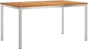 vidaXL ÉtkezőAsztal Barna 150 x 90 x 75 cm Tömör Akácfa