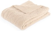 Elefántcsont színű mikroplüss takaró 130x170 cm Aspen – Tiseco Home Studio