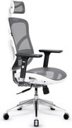 Ergonomikus hálós irodai szék, fehér-szürke: Diablo V-Basic