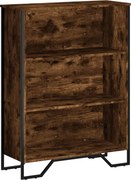 vidaXL füstös tölgy színű szerelt fa könyvszekrény 80 x 31 x 106 cm