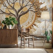 Fotótapéta - Arany életfa mozaikban (147x102 cm)