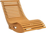 Outsunny Ringató Szék, Fa Ringató, Kerti Fekvőágy, Ergonomikus Hinta Szék S-Formával, Dőlésszabályozás, 120 kg Terhelhetőség, Balkonra, Teraszra, Teak