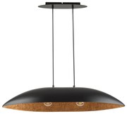 Csillár zsinóron GONDOLA 2xE27/60W/230V fekete/réz