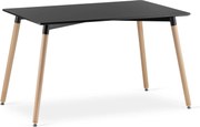 AKCIÓ Fekete étkezőasztal ADRIA 120x80 cm II. osztály