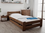 Laura ágy 90x200 cm, tölgy Ágyrács: Léces ágyrács, Matrac: Deluxe 10 cm matrac