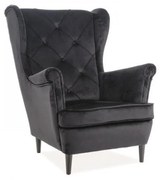 Lady Velvet fotel fekete