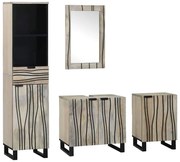 Fürdőszoba bútor szett fiókkal 4 pcs Dió barna 38 x 33 x 160 cm